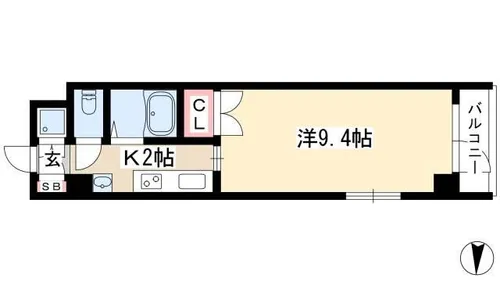 HF久屋大通レジデンス【1006号室】の間取り