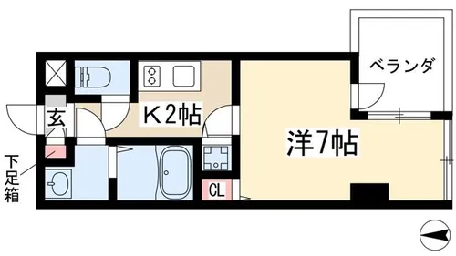 リエス鶴舞EAST TOWER【702号室】の間取り