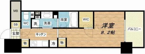 ザ・パークハビオ堂島【7階】の間取り