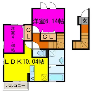 ラトゥール鹿沢【2階】の間取り