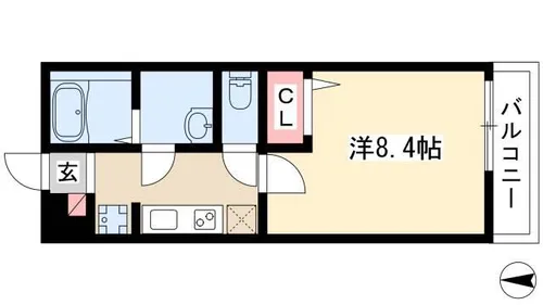 シャトーボナールⅢ【1階】の間取り