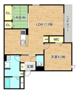 大阪府大阪市生野区生野西4丁目【アパート】の間取り