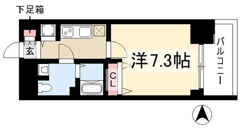 プレサンスSAKAEリバースタイル【0805号室】の間取り