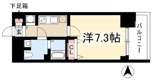 プレサンスSAKAEリバースタイル【0805号室】の間取り