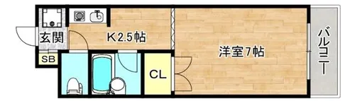 大阪府東大阪市長堂3丁目【マンション】の間取り
