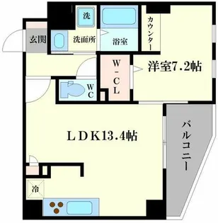 Elysion天王寺【2階】の間取り