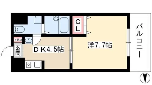 T’s Dream名駅【705号室】の間取り