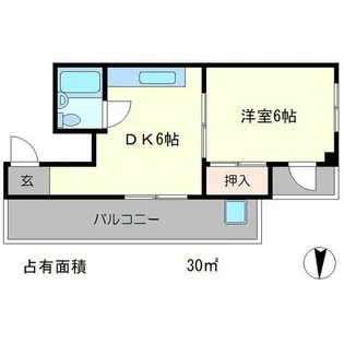 もとしろマンション【4階】の間取り