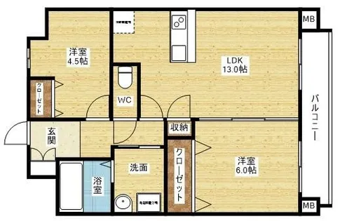 ボニータカーサ【1階】の間取り