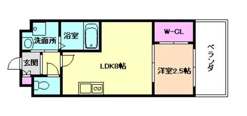 セレニテ三国プリエ【3階】の間取り