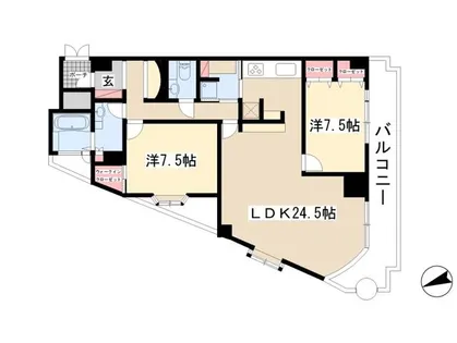ルミナス山手【5階】の間取り