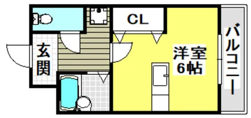 ラポール鳥飼【306号室】の間取り