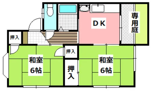 サウスハイツ【102号室】の間取り