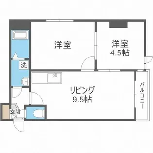 豊平コート【702号室】の間取り