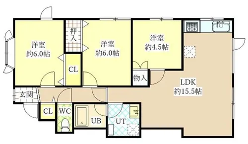 グランピア17【3階】の間取り