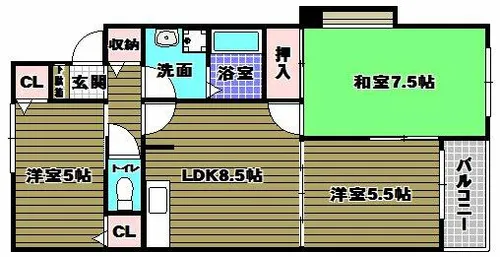サンモール【3階】の間取り