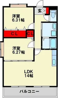 プレジデントマンション【4階】の間取り
