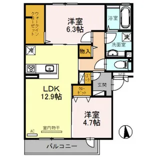 パルティーレ【1階】の間取り