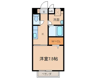 グランメール【1階】の間取り