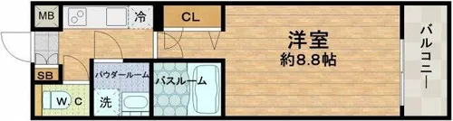 ファーストレジデンス玉造【6階】の間取り
