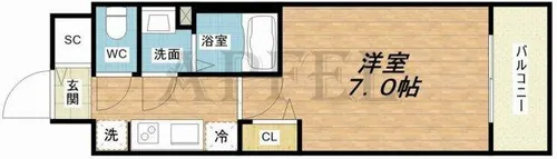 ファステート難波グランプリ【3階】の間取り
