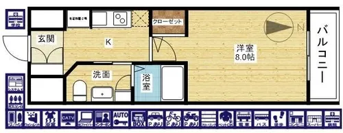 エステムコート新大阪Ⅵエキスプレイス【13階】の間取り