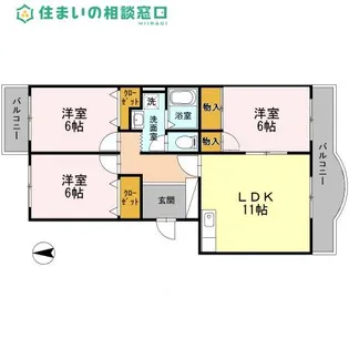 愛知県岡崎市薮田2丁目【マンション】の間取り