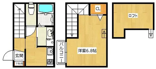 ベラミ松香台【1階】の間取り
