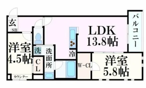 センターラ【3階】の間取り
