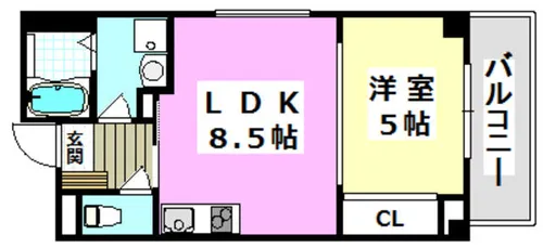 ボ・ソレイユ【1階】の間取り