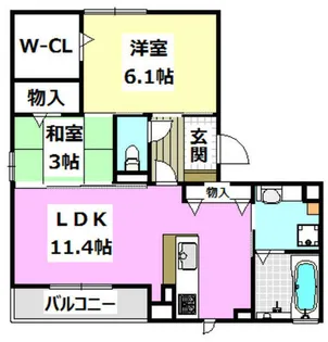 ルネ舟木 Ⅰ【2階】の間取り