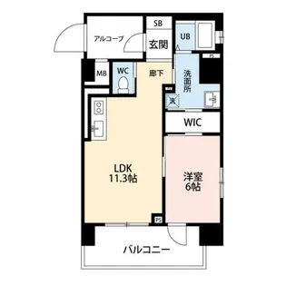 セジュール小牧【6階】の間取り