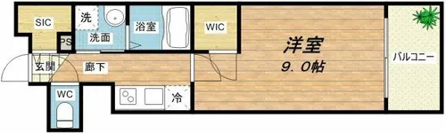 プレサンス堺筋本町駅前【4階】の間取り