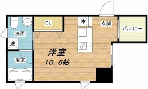 ルクレ堺筋本町レジデンス【2階】の間取り