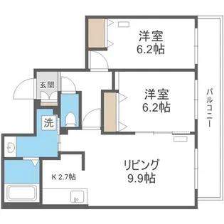 グランメール行啓通【4階】の間取り
