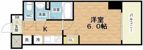 プレサンスOSAKA東中本エシデル【12階】の間取り