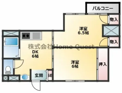 シティ八尾【205号室】の間取り