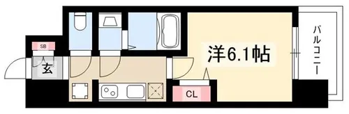 プレサンス大須観音フィエスタ【10号室】の間取り