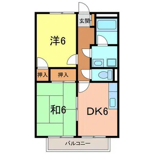 サープラス雨池Ⅰ【2階】の間取り