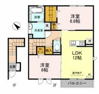 サニーコート加佐A棟【2階】の間取り