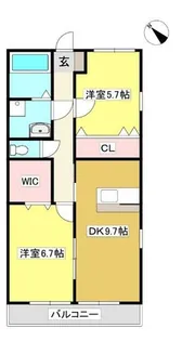 サウスアベニュー【201号室】の間取り