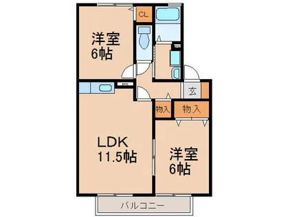 パークハイム【201号室】の間取り