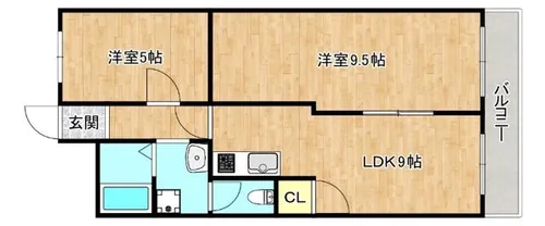 大阪府東大阪市足代2丁目【マンション】の間取り