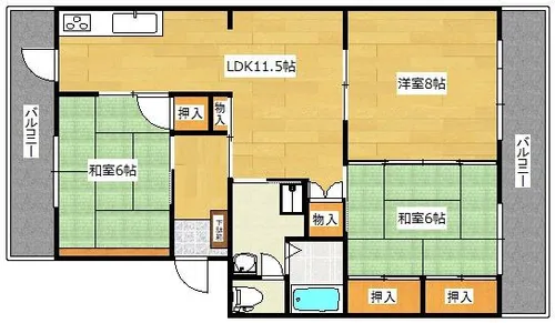 崎村第2ビル【3階】の間取り