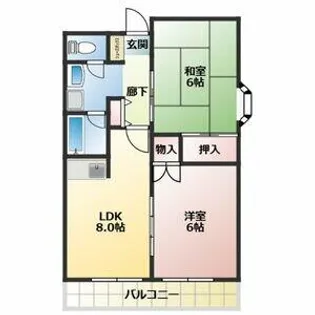 第32オーシャンハイツ【11階】の間取り