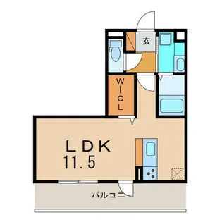 1Rの間取り画像