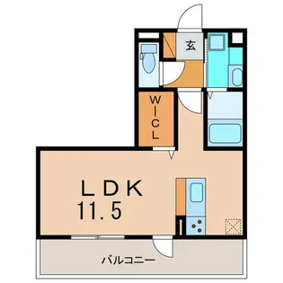 グラシューズ【2階】の間取り