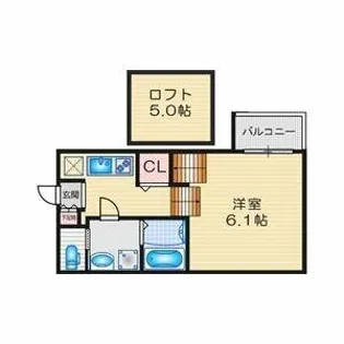 ハーモニーテラス大秋町【1階】の間取り