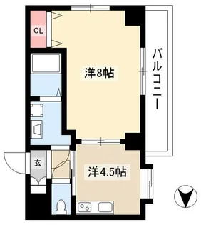 シャルマン藤ヶ丘【5D号室】の間取り