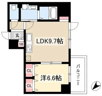 LiveCasa金山【0201号室】の間取り